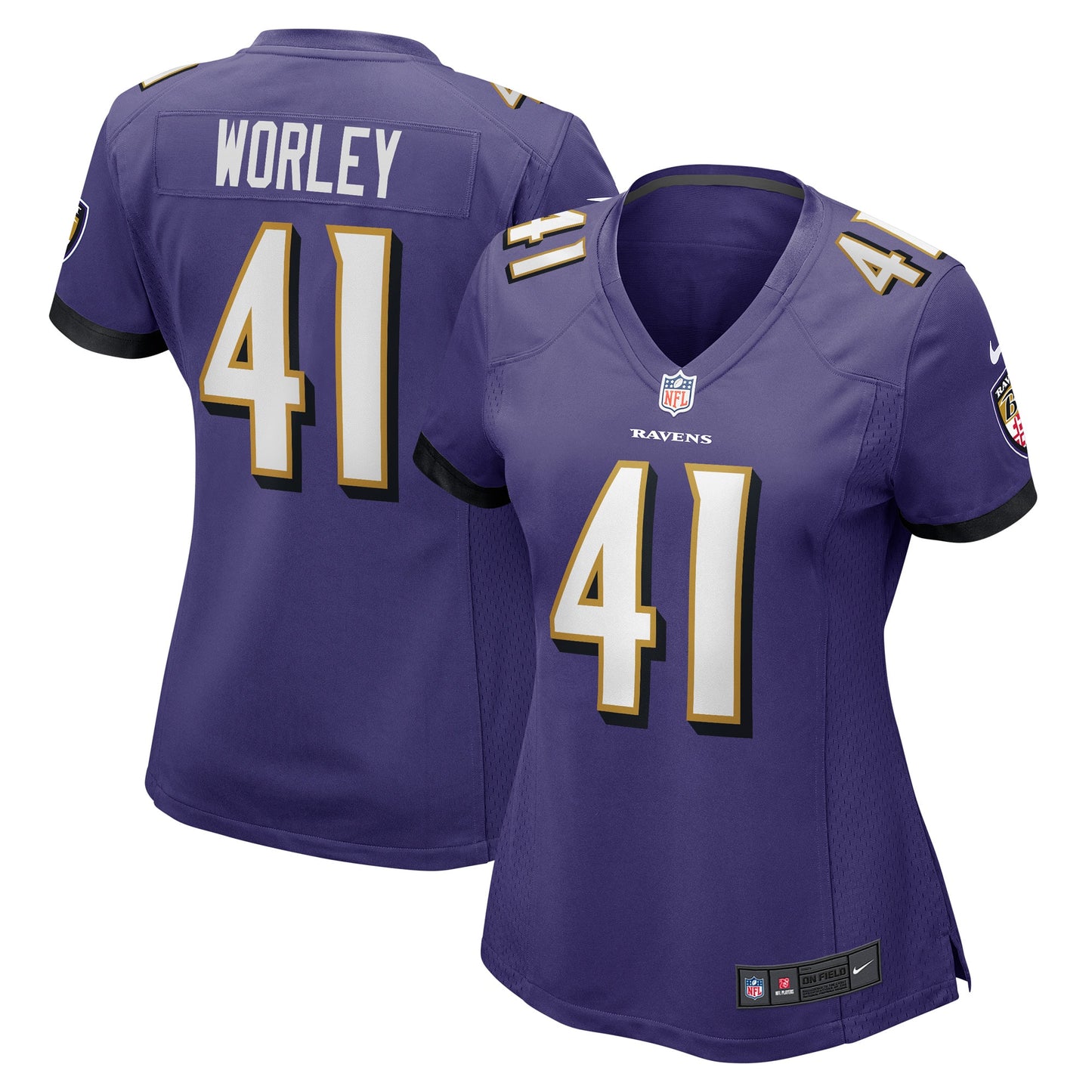 Daryl Worley Baltimore Ravens Nike Women's Game Player Jersey - Purple
