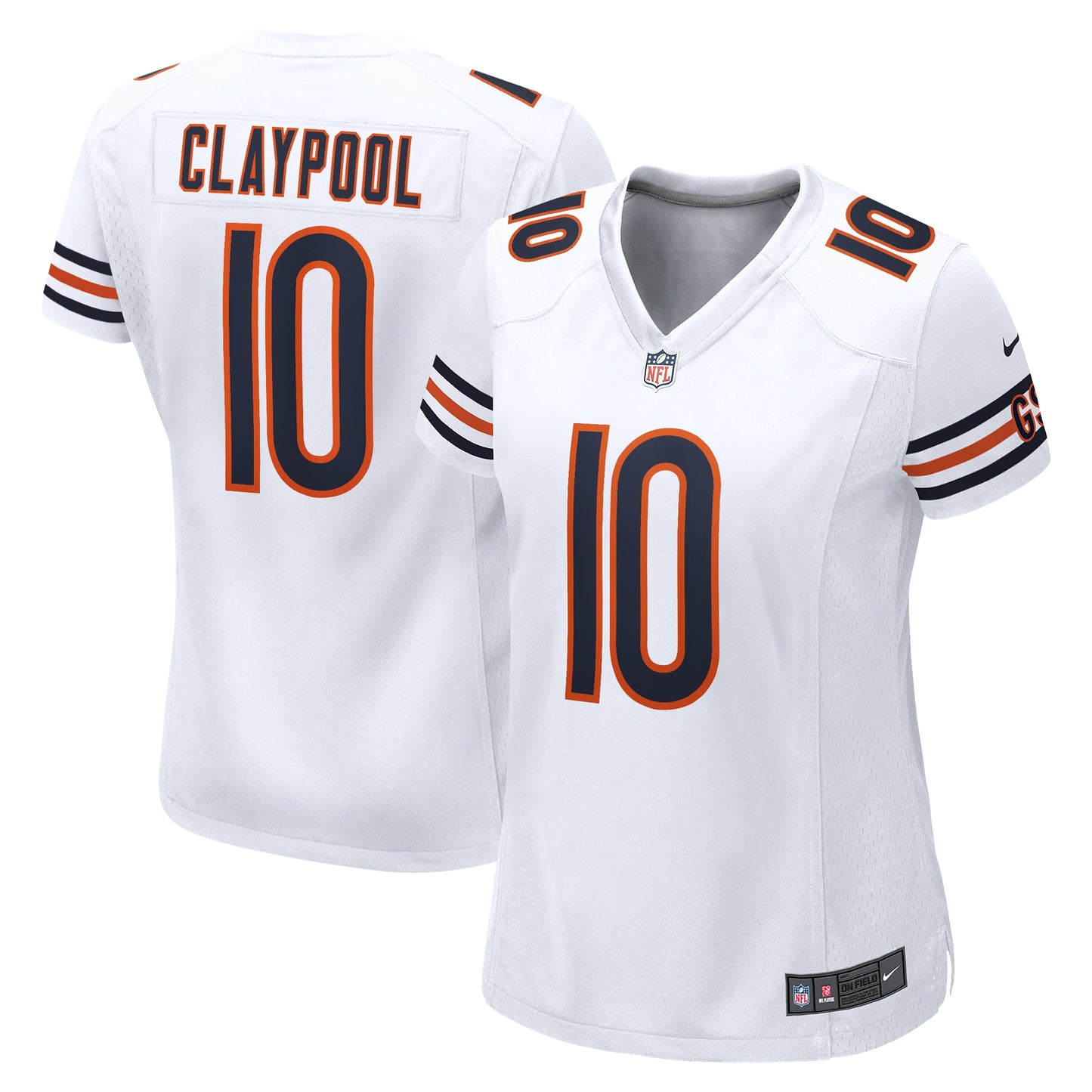 Chase Claypool Chicago Bears Nike Women's Game Player Jersey - White