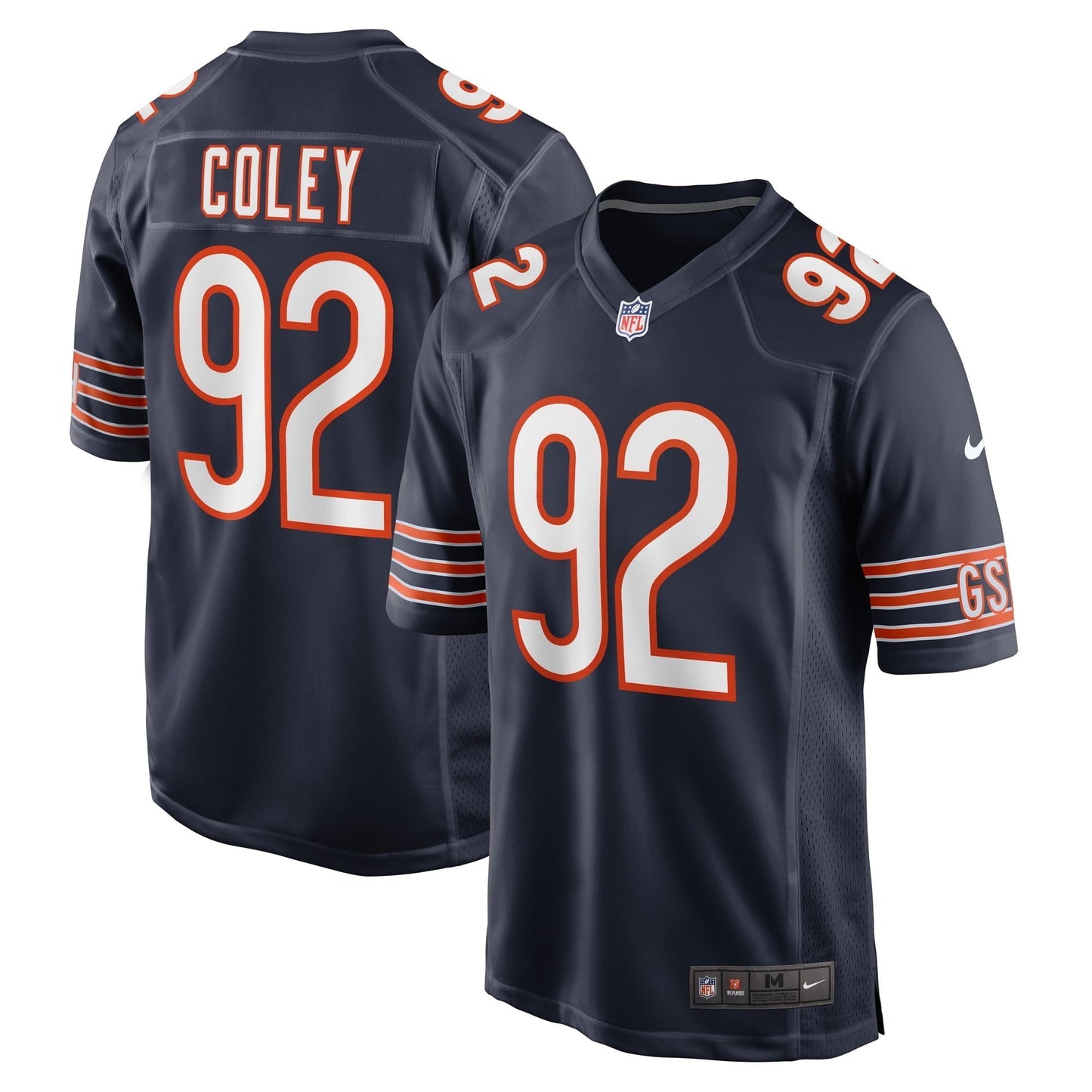 Men's Nike Trevon Coley Navy Chicago Bears Game Player Jersey