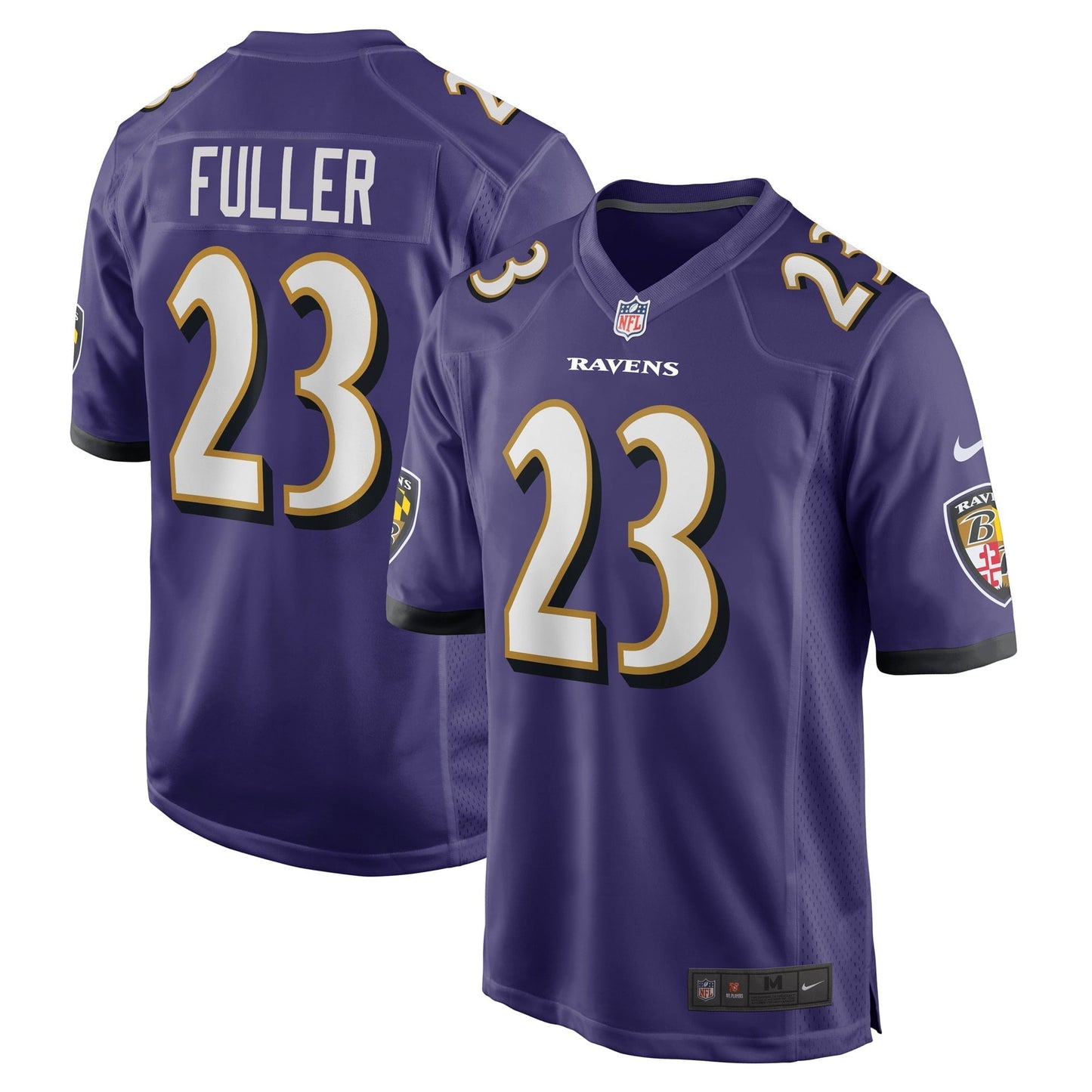 Men's Nike Kyle Fuller Purple Baltimore Ravens Game Player Jersey