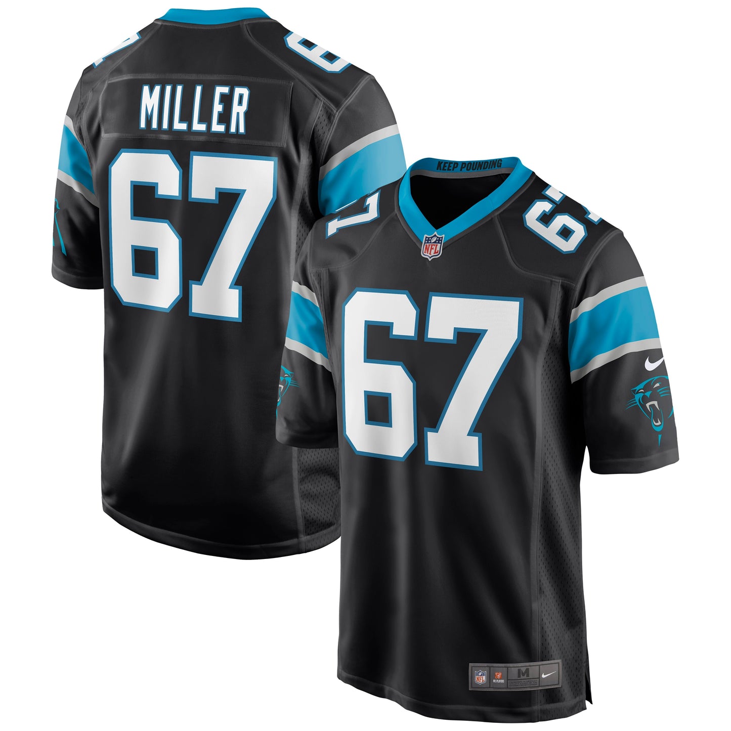 John Miller Carolina Panthers Nike Game Jersey - Black