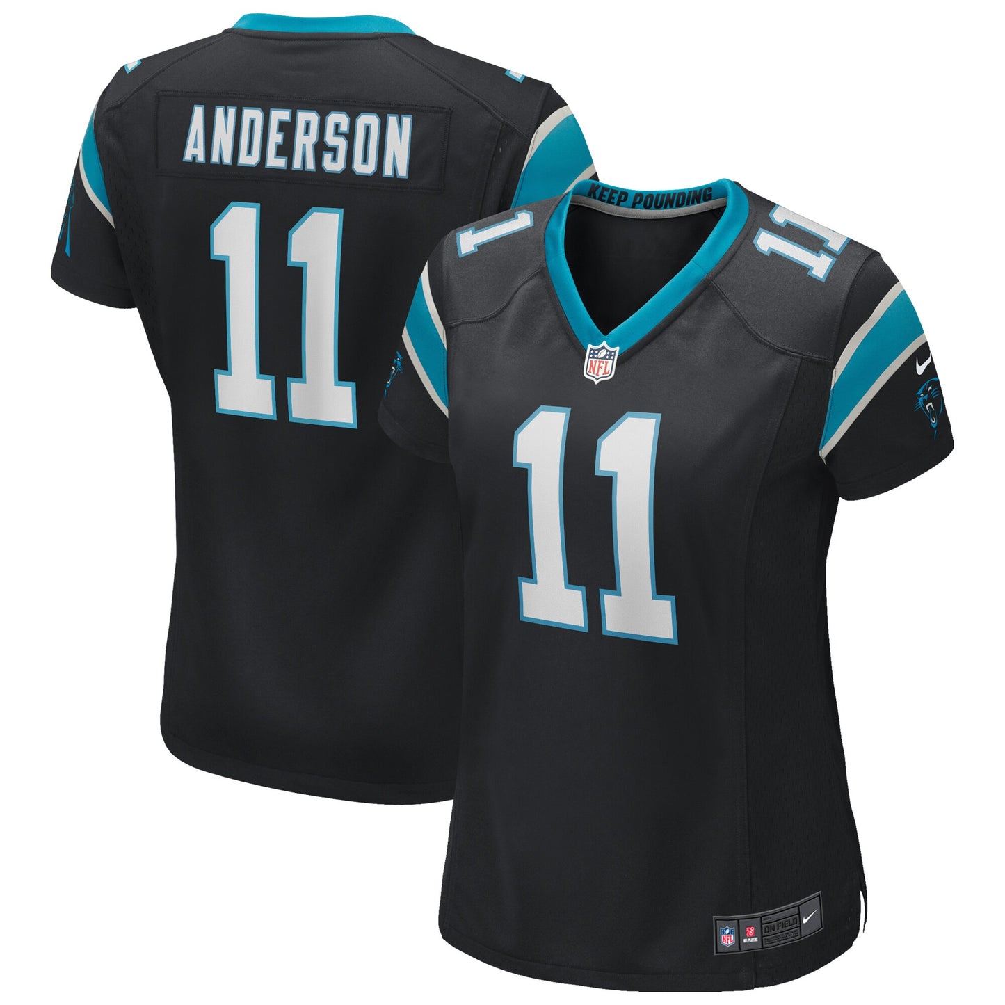 Robby Anderson Carolina Panthers Nike Women's Game Player Jersey - Black