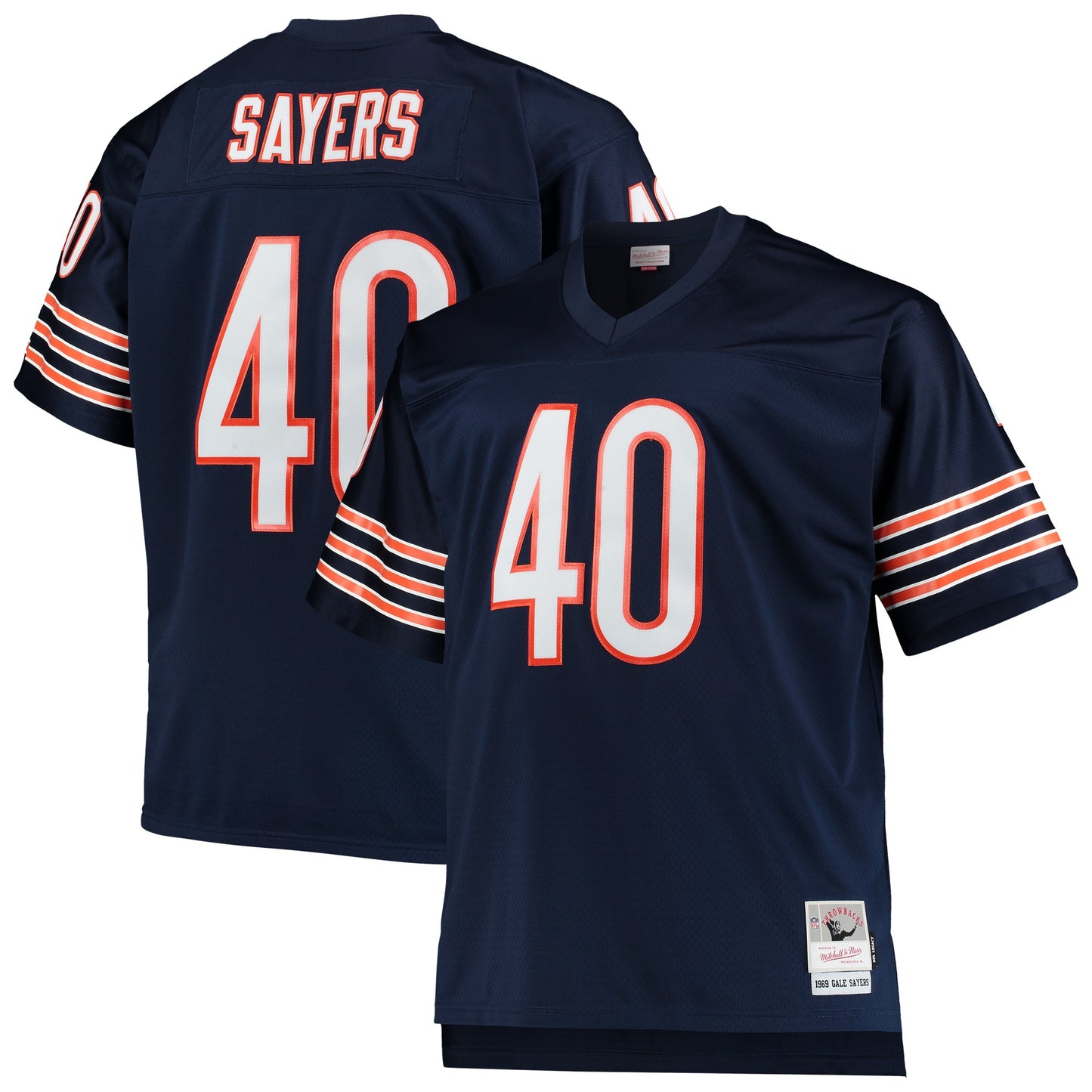 Gale Sayers Chicago Bears Mitchell & Ness Big & Tall 1969 Retired Player Replica Jersey - Navy
