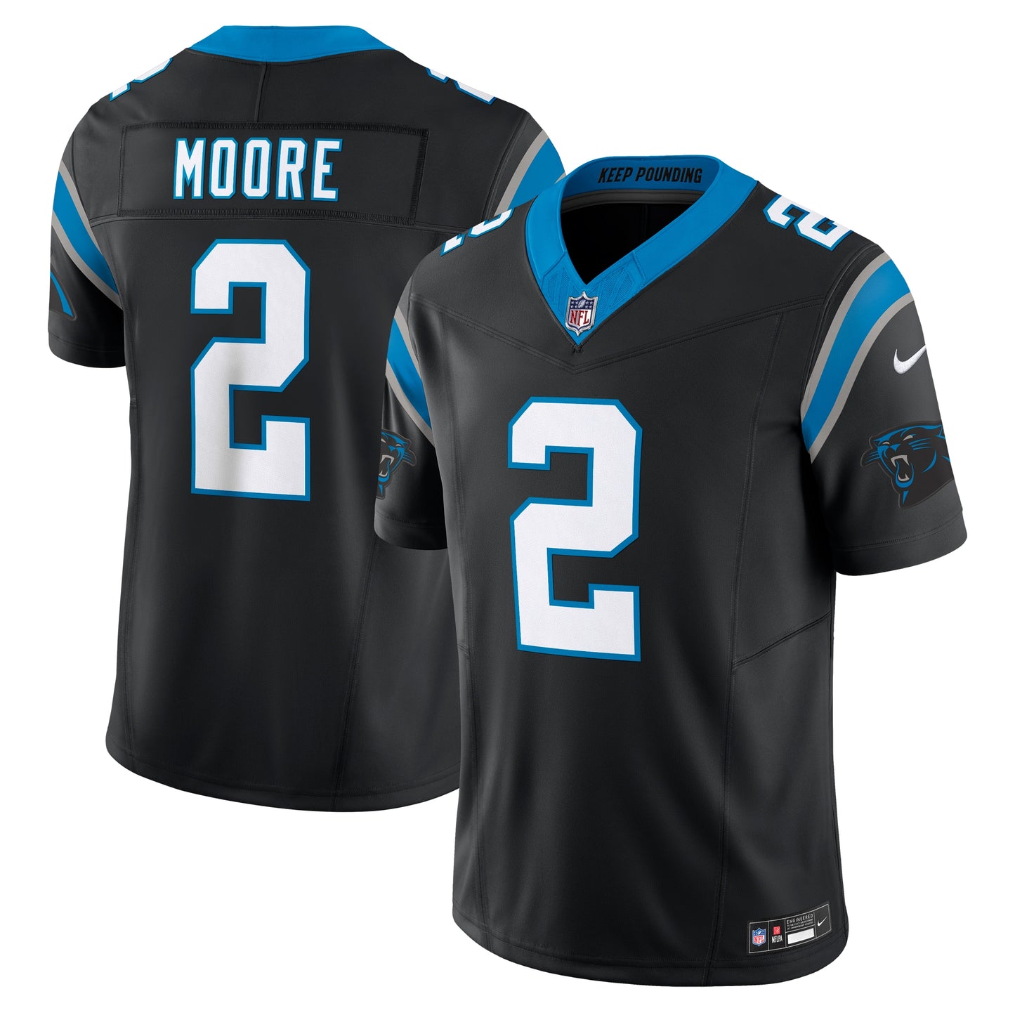 D.J. Moore Carolina Panthers Nike Vapor F.U.S.E. Limited Jersey - Black
